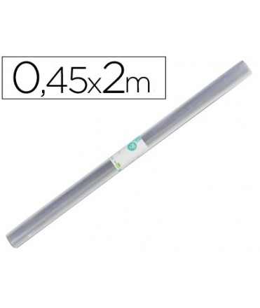 Rollo plastico forralibros liderpapel 0,45x2 m 70 mc