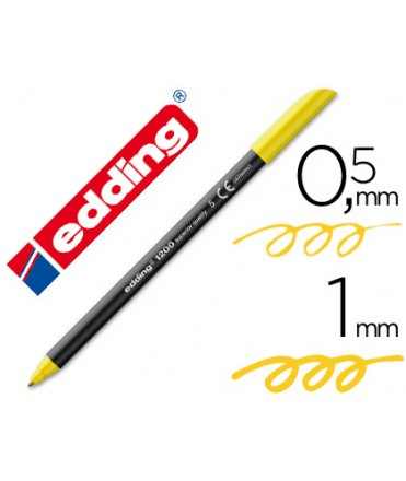 Rotulador edding punta fibra 1200 amarillo n.5 punta redonda 0.5 mm