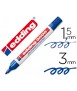 Rotulador edding marcador permanente 3000 azul punta redonda 1,5-3 mm recargable