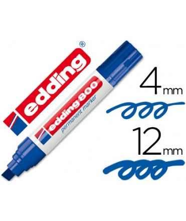 Rotulador edding marcador permanente 800 azul punta biselada 12 mm