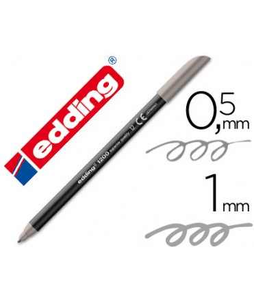Rotulador edding punta fibra 1200 gris n.12 punta redonda 0.5 mm