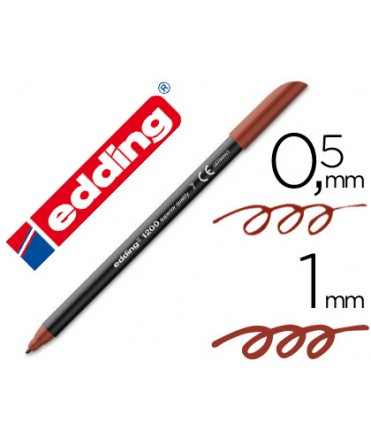 Rotulador edding punta fibra 1200 marron n.7 punta redonda 0.5 mm