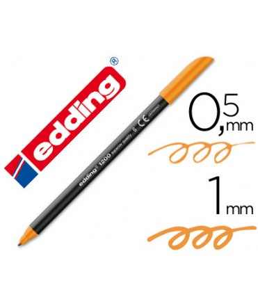 Rotulador edding punta fibra 1200 naranja n.6 punta redonda 0.5 mm