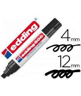 Rotulador edding marcador permanente 800 negro punta biselada 12 mm