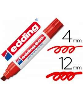 Rotulador edding marcador permanente 800 rojo punta biselada 12 mm recargable
