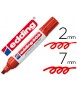 Rotulador edding marcador permanente 500 rojo punta biselada 7 mm