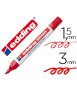 Rotulador edding marcador permanente 3000 rojo punta redonda 1,5-3 mm recargable