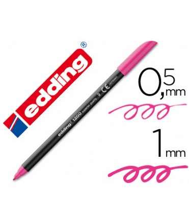 Rotulador edding punta fibra 1200 rosa n.9 punta redonda 0.5 mm