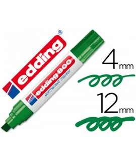 Rotulador edding marcador permanente 800 verde punta biselada 12 mm recargable