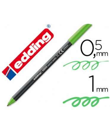 Rotulador edding punta fibra 1200 verde claro n.11 punta redonda 0.5 mm