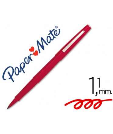 Rotulador paper mate flair original punta fibra rojo
