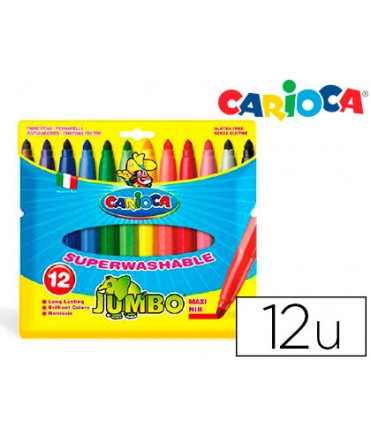 Carioca jumbo marker coarse tip box of 12 units assorted colors