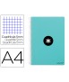 Cuaderno espiral antartik a4 micro tapa dura 80h 100 gr cuadro 5mm sin bandas 4 taladros color menta