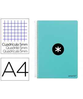 Antartik A4 Spiral Notebook Micro Hardcover 80h 100 gr Frame 5mm without Bands 4 Mint Colored Drills