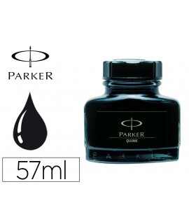 Tinta estilografica parker negra bote 57 ml
