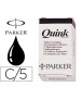 Tinta estilografica parker negra caja de 5 cartuchos