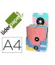 Carpeta liderpapel antartik gomas a4 3 solapas carton forrado trending colores surtidos