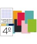 Cuaderno espiral liderpapel cuarto smart tapa blanda 80h 60gr cuadro 5mm con margen colores surtidos