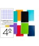 Cuaderno espiral liderpapel cuarto witty tapa dura 80h 75gr cuadro 4mm con margen colores surtidos