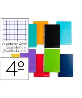 Witty liderpapel Quarter Spiral Notebook Hardcover 80h 75gr Frame 4mm with Margin Assorted Colors