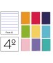 Cuaderno espiral liderpapel cuarto witty tapa dura 80h 75gr pauta ancha 3,5mm con margen colores surtidos