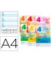 Libreta liderpapel pautaguia tapa cartoncillo 32 hojas din a4 70gr cuadriculado pautado 4 mm