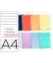 Spiral notebook liderpapel a4 wonder plastic cover 80h 90gr horizontal striped with margin assorted colors