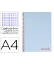 Spiral notebook liderpapel a4 wonder plastic cover 80h 90gr frame 4mm with blue margin