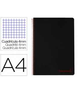 Spiral notebook liderpapel a4 wonder plastic cover 80h 90gr frame 4mm with black margin