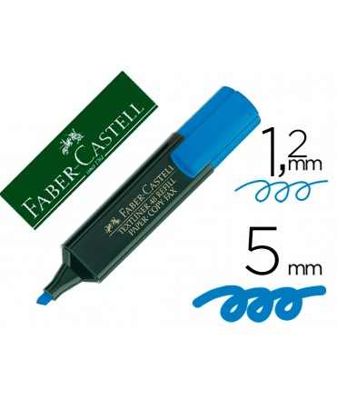 Rotulador faber castell fluorescente textliner 48 azul