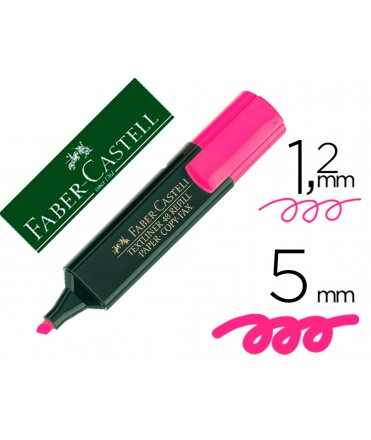 Rotulador faber castell fluorescente textliner 48 rosa