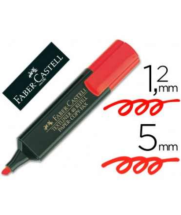 Rotulador faber castell fluorescente textliner 48 rojo