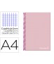 Spiral notebook liderpapel a4 micro jolly lined cover 140h 75 gr frame 5mm 5 bands 4 holes pink