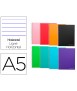 Cuaderno espiral liderpapel a5 micro jolly tapa forrada 140h 75 gr horizontal 5 bandas6 taladros colores surtidos