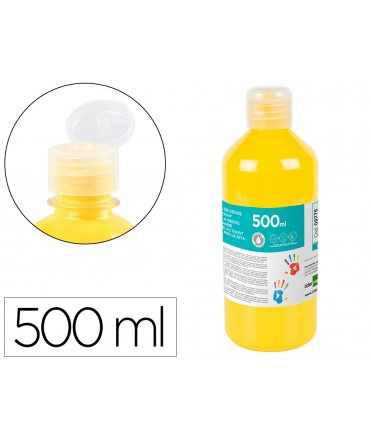 Pintura dedos liderpapel botella de 500 ml amarillo