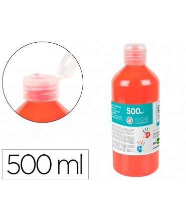 Pintura dedos liderpapel botella de 500 ml rojo