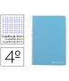 Cuaderno espiral liderpapel cuarto witty tapa dura 80h 75gr cuadro 4mm con margen color celeste