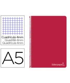 Witty Spiral Notebook liderpapel Quarter Hardcover 80h 75gr Frame 4mm with Red Margin