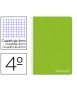 Cuaderno espiral liderpapel cuarto witty tapa dura 80h 75gr cuadro 4mm con margen color verde