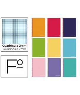 Cuaderno espiral liderpapel folio witty tapa dura 80h 75gr milimetrado 2mm colores surtidos