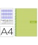 Spiral notebook liderpapel a4 crafty lined cover 80h 90 gr frame 4mm with green margin