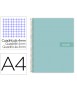Spiral notebook liderpapel a4 crafty lined cover 80h 90 gr frame 4mm with turquoise margin