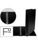 Carpeta liderpapel 4 anillas 25 mm redodas plastico folio color negro