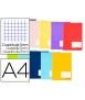 Libreta liderpapel smart a4 tapa blanda 80 hojas 60g/m2 cuadro 5 mm con margen colores surtidos