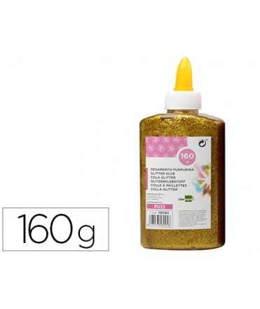 Purpurina pegamento liderpapel fantasia oro metalizado bote de 160 gr