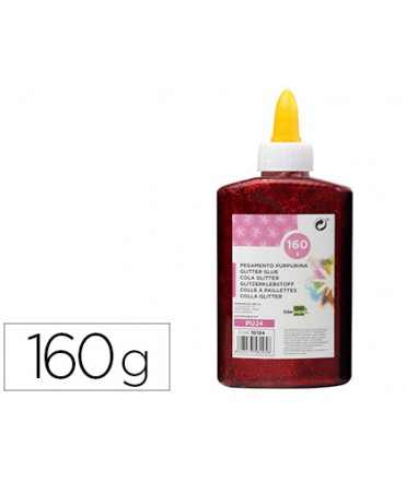 Purpurina pegamento liderpapel fantasia rojo metalizado bote de 160 gr