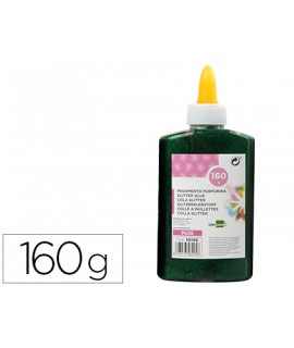 Purpurina pegamento liderpapel fantasia verde metalizado bote de 160 gr