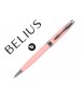 Boligrafo belius marsella rosa mecanismo helicoidal punta 1 mm tinta azul en estuche