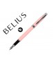 Pluma belius marsella rosa tinta azul en estuche
