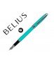 Pluma belius marsella verde menta tinta azul en estuche